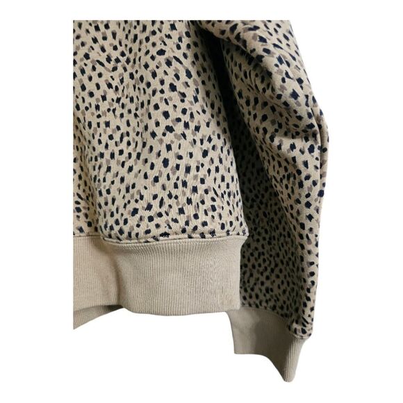 NWT FABLETICS Cozy Fleece Half Zip Abstract Cheetah Sweatshirt - Size Large - Picture 6 of 10